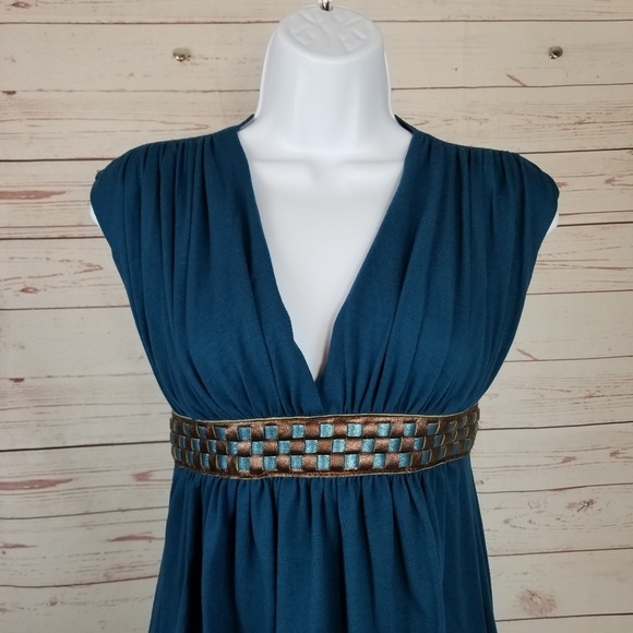 E.N.V Women's S Gathered Waist with Metallic Belt - Picture 2 of 6